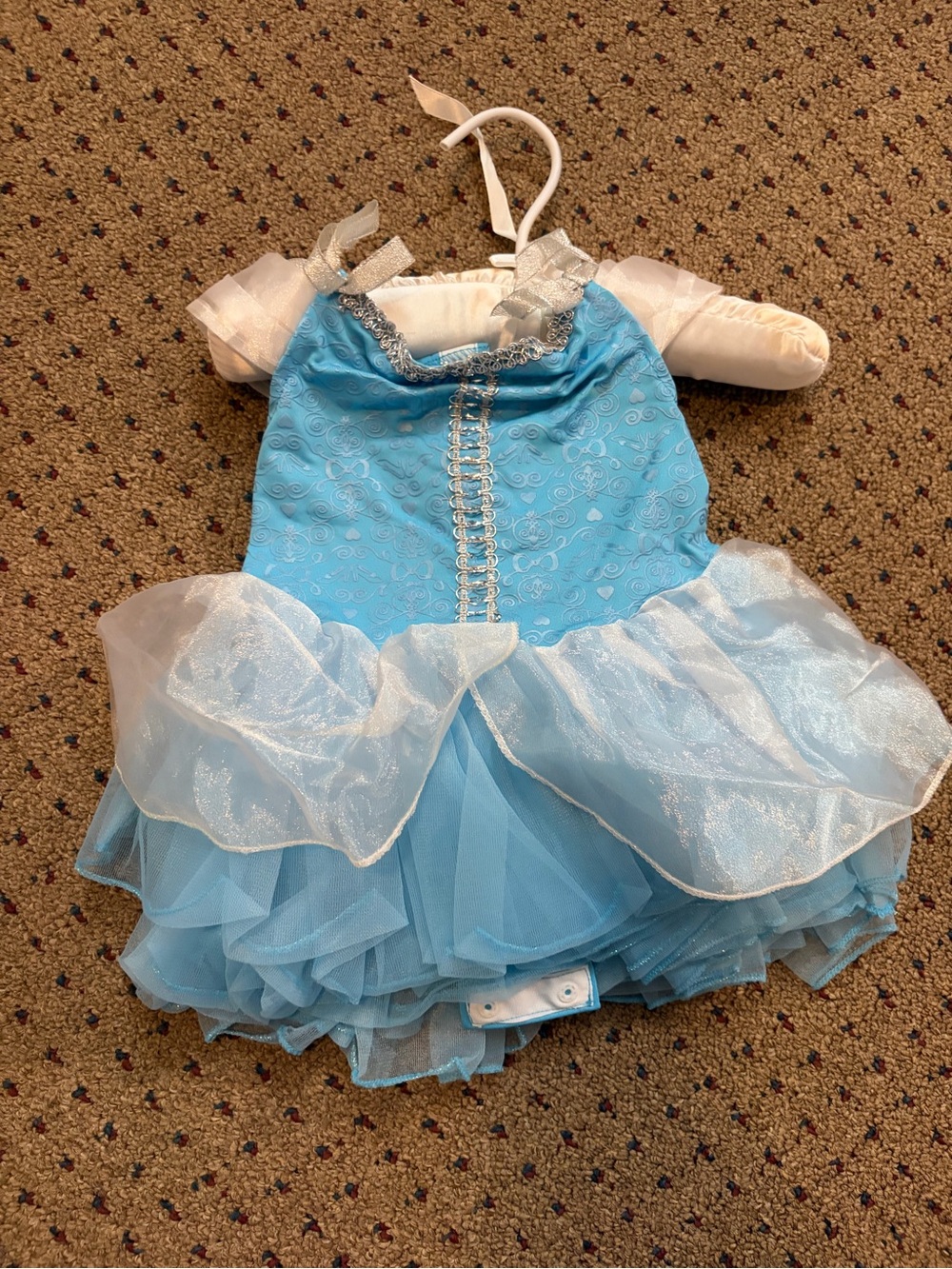 Blue Sparkle Princess Dress-Up Costume for Kids